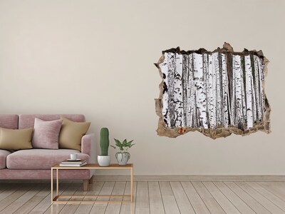 Hole wall sticker Forest Oasis of White Birches