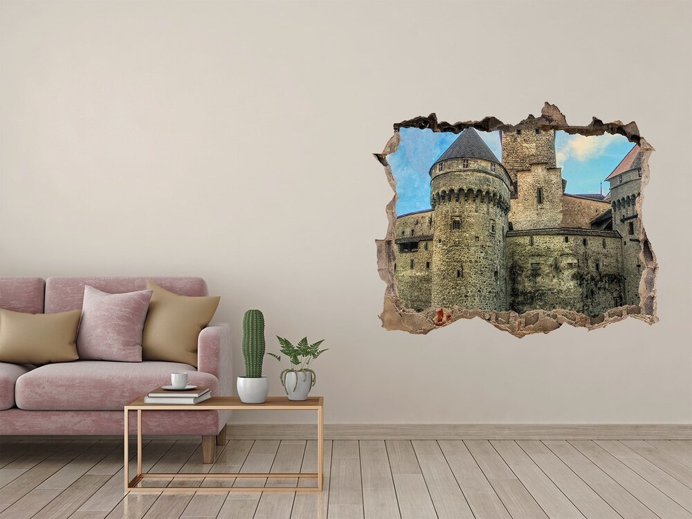 Hole wall sticker Castle in Switzerland