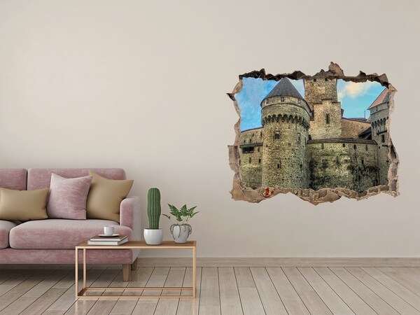 Hole wall sticker A castle in ruins