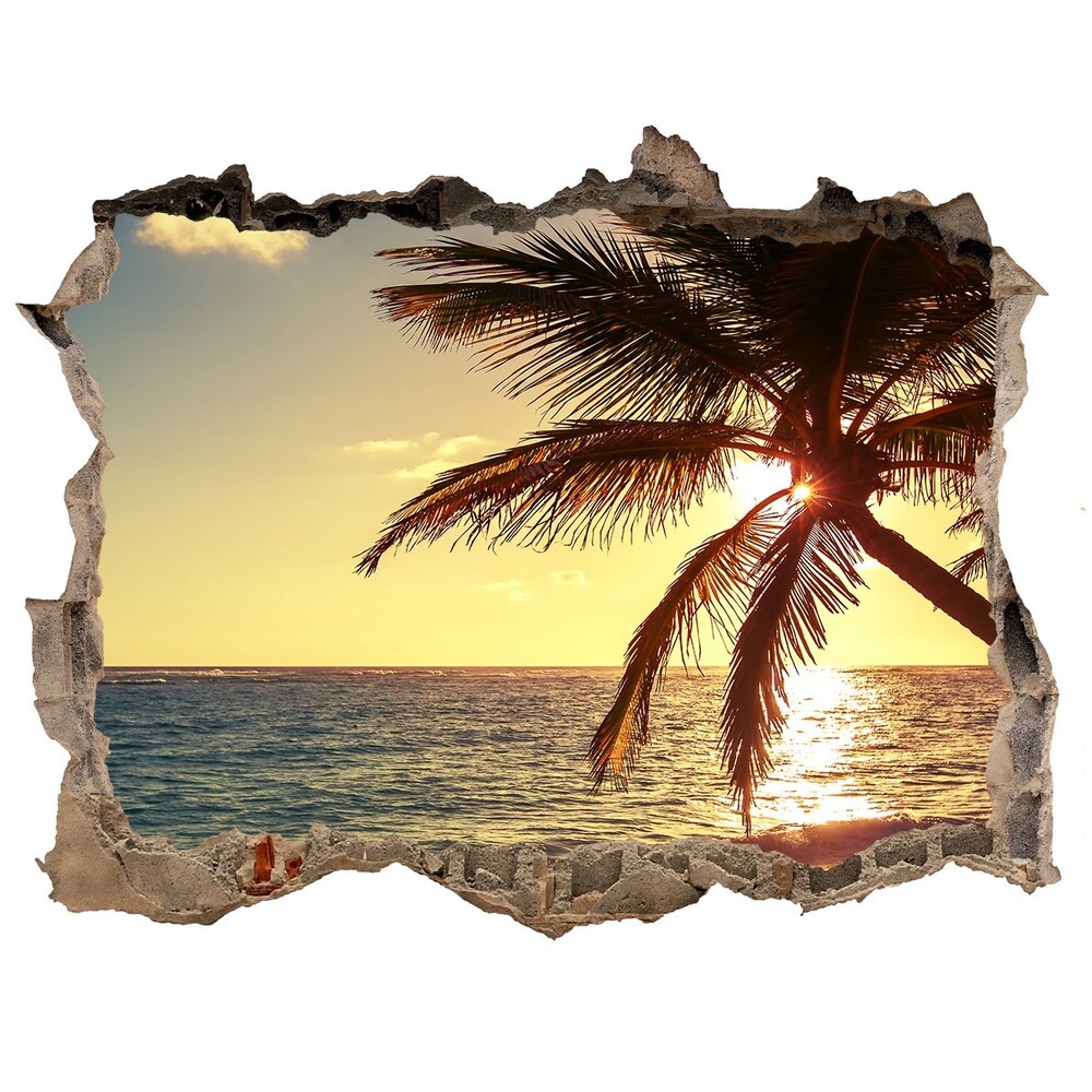 Hole wall sticker Tropical beach