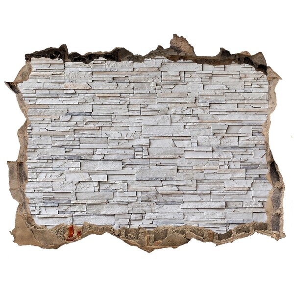 3D wall hole Damaged stone wall