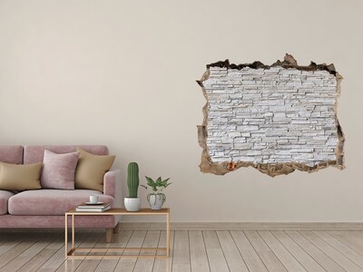 3D wall hole Damaged stone wall