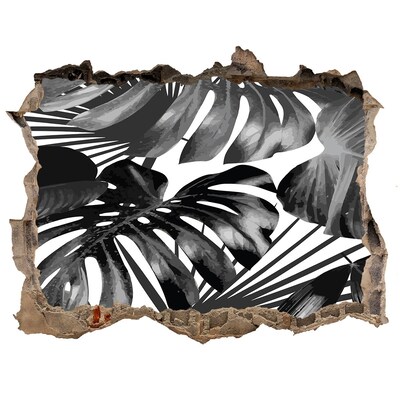 Hole wall sticker Tropical leaves