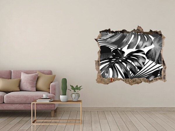 Hole wall sticker Tropical leaves