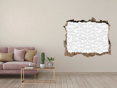 Hole wall sticker Floral pattern on the wall background