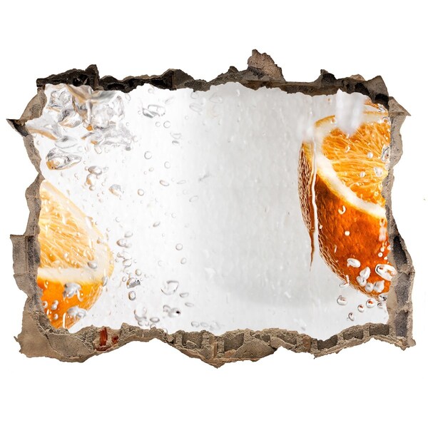 Hole wall sticker A refreshing citrus sight