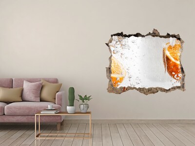 Hole wall sticker A refreshing citrus sight