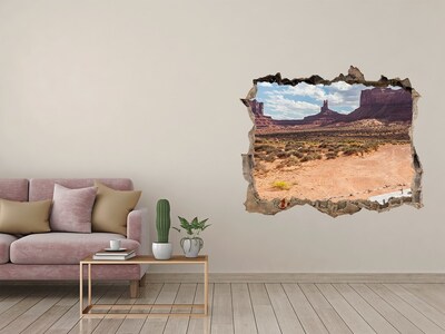 Hole wall sticker View of Monument Valley