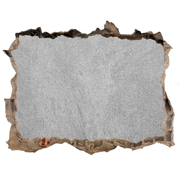 Hole in the wall decal Cracked wall with a view of the concrete