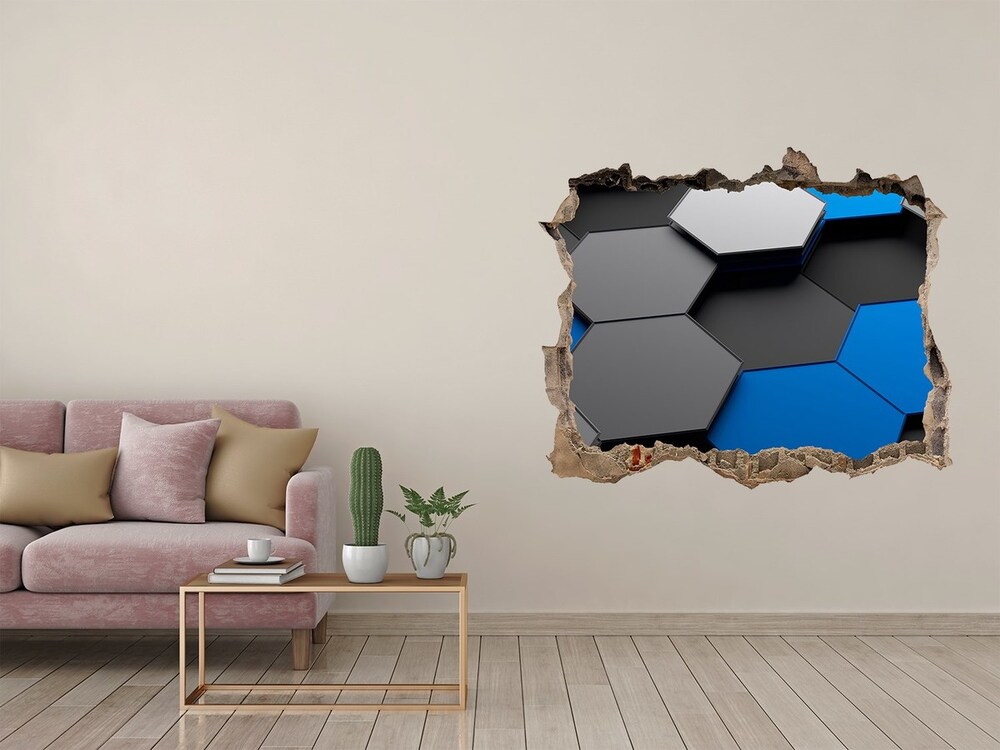 Hole in the wall sticker 3D abstraction