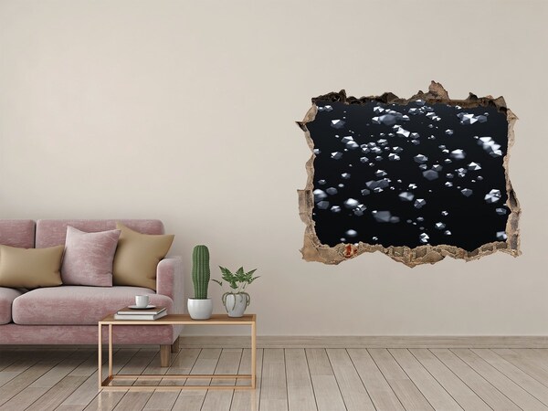 Hole in the wall decal 3D abstraction