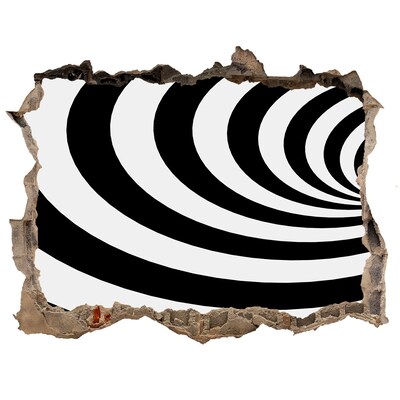 Hole in the wall sticker Striped spiral