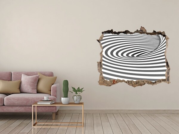 3D wall hole wallpaper Vortex in reality