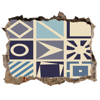 Hole in the wall decal Geometry on the wall