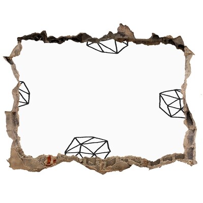 Hole in the wall decal Gold Diamonds in a Hole in the Wall