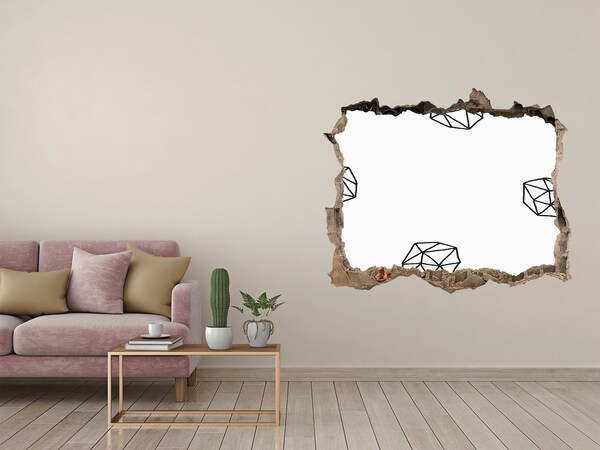 Hole in the wall decal Gold Diamonds in a Hole in the Wall