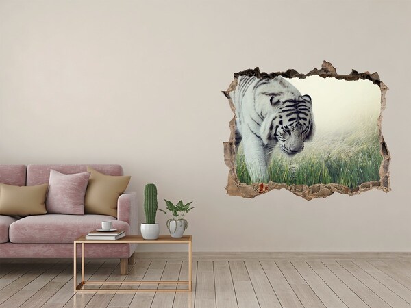 Hole in the wall sticker Tiger in the wild