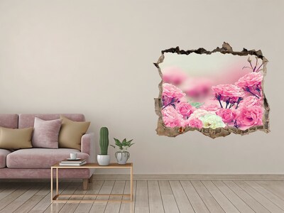 Hole wall sticker A flower paradise behind the wall