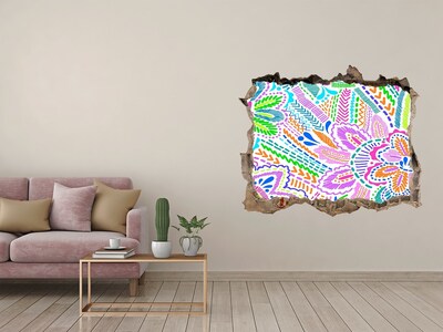 Hole wall sticker Floral pattern