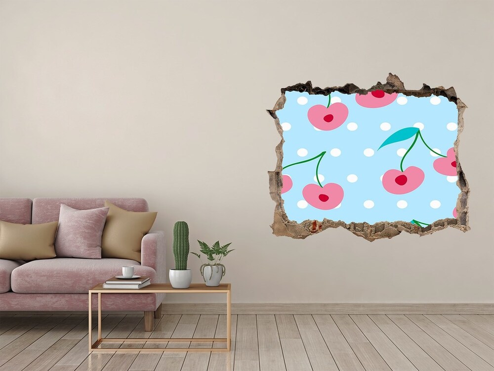 Hole in the wall sticker Fruit icons