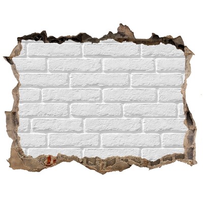 3D wall hole wallpaper Damaged brick wall