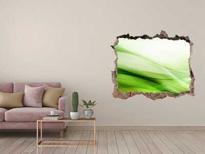 Hole in the wall sticker Green waves