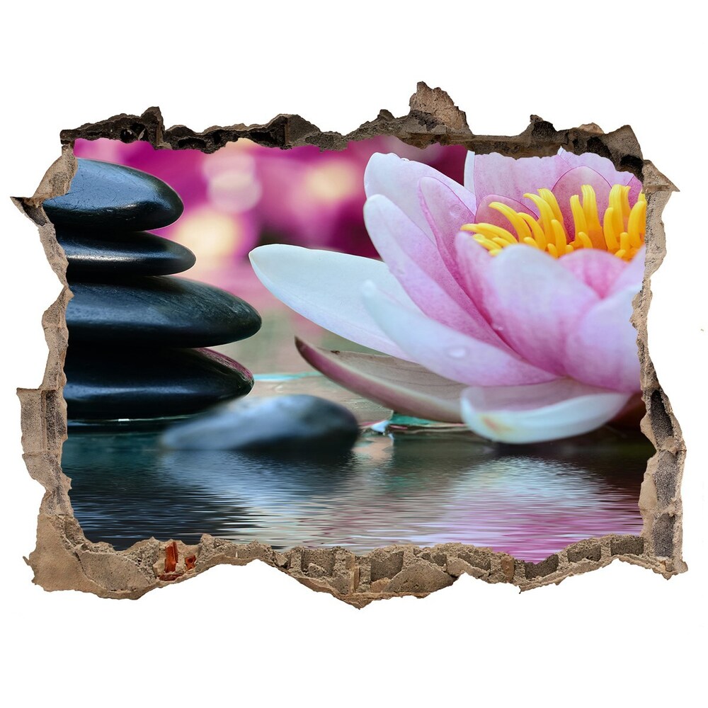 Hole in the wall decal water lily