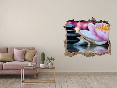 Hole in the wall decal water lily