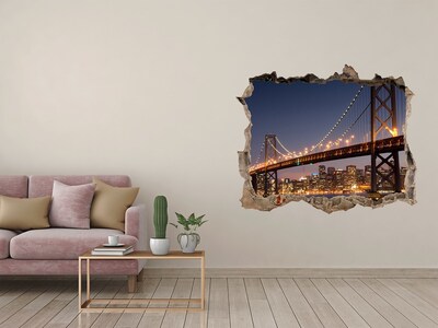 Hole in the wall decal San Francisco bridge