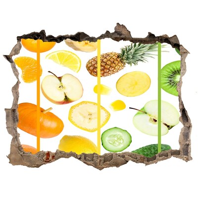 Hole in the wall decal Fruits and vegetables