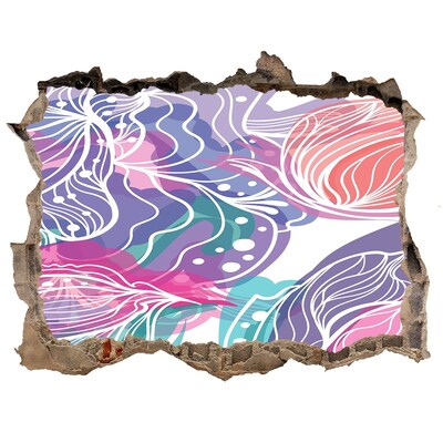 3D wall hole wallpaper Hole in the Wall Floral Patterns