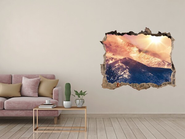 3D wall hole wallpaper Colorado mountains