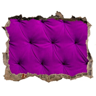 3D wall hole wallpaper Fuchsia wallpaper in a hole in the wall