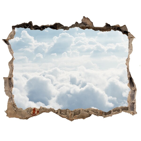 Hole wall sticker The sky is full of clouds