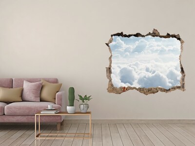 Hole wall sticker The sky is full of clouds