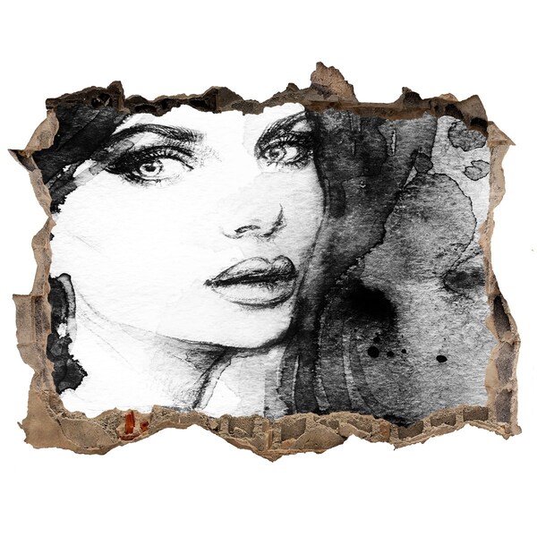 Hole in the wall decal Portrait in a Hole in the Wall