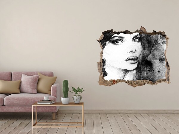 Hole in the wall decal Portrait in a Hole in the Wall
