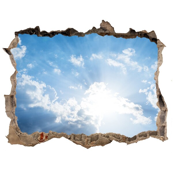Hole wall sticker Sky with sun rays