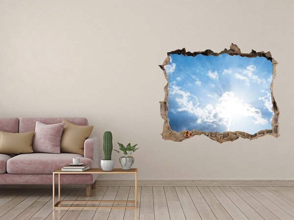 Hole wall sticker Sky with sun rays