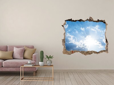 Hole wall sticker Clouds in the sky