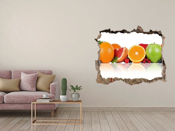 Hole wall sticker Fruit paradise behind the wall