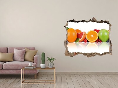 Hole wall sticker Colorful fruit