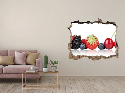 Hole wall sticker Fruit in a row