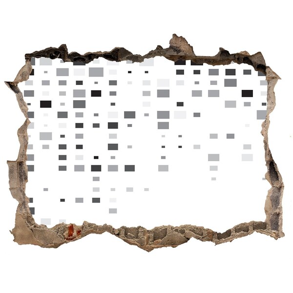 3D wall hole Dilapidated wall with digital pattern