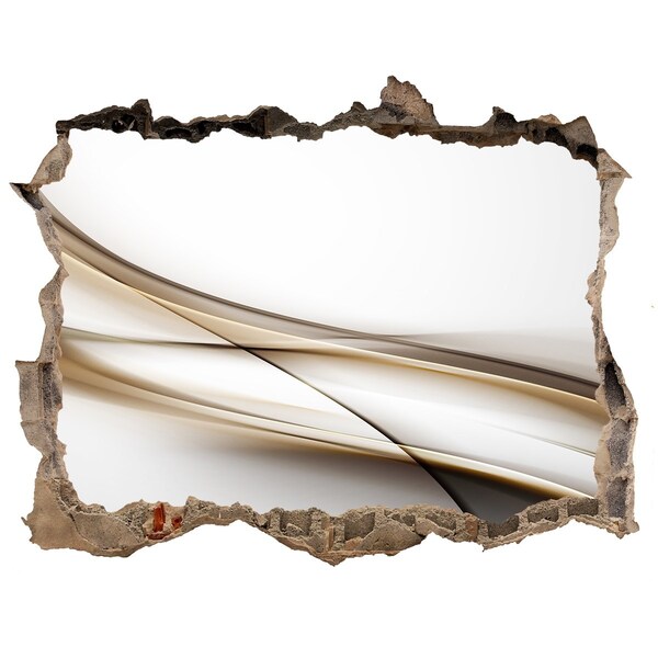 Hole wall sticker Abstract space behind the wall