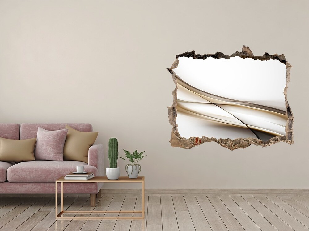 Hole wall sticker Brown wave