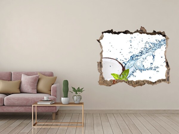 Hole wall sticker Coconut and water