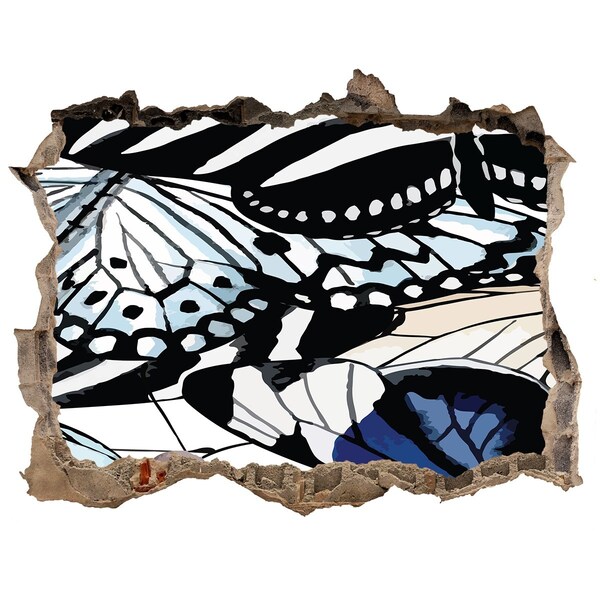 Hole wall sticker Butterflies in a colorful composition