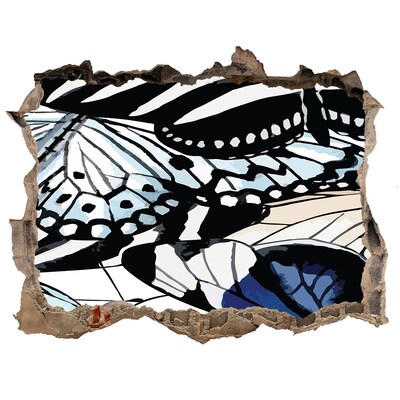 Hole wall sticker Butterflies in a colorful composition