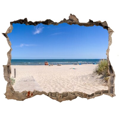 Hole in the wall decal Beach by the sea